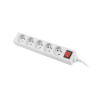 Napájacia lišta Lanberg PS1-05E-0150-W 5 zásuviek 1,5 m biela (PS1-05E-0150-W)