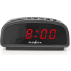Nedis Digitálny stolný budík | LED displej | Funkcia Snooze | Nie | Čierna