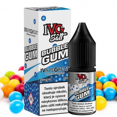 Nikotinová Sůl IVG Salt 20mg/10ml Bubblegum (Sladká žvýkačka)