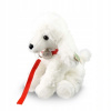 Plyšová Hračka Psík Pudlík Biely s vodítkom - 28cm