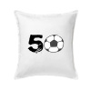 Futbal okrúhle narodeniny 50 - Vankúš 50x50 - 50x50 - Iba poťah ( Biela )