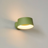 LOOM DESIGN LED nástenné svietidlo Cookie, zelené, hliník, Ø 15 cm - 832-003