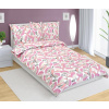 Bellatex Povlečení krepové Hnědá,Růžová 80/138 - 140x220, 70x90 cm