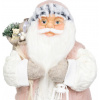 Dekorácia MagicHome Vianoce, Santa, s darčekom, ružovo-hnedý, 46 cm