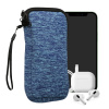 kwmobile Universal telefon Pouch Size XL - 6.7/6.8 - Neoprene smartphone Pouch with Zip - Water-Repellent Mobile Pouzdro na telefon - Sleeve in Ocean modrá / světle modrá