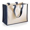 Westford Mill Jutová nákupná taška WM422 Navy 42 x 33 x 19 cm