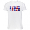Fan-shop Tričko BARCELONA FC Flag bílé velikost: S