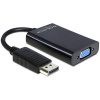 Delock 65439 VGA / DisplayPort adaptér [1x D-SUB zástrčka 15-pólová - 1x zásuvka DisplayPort] čierna; 65439