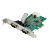 StarTech.com 2-port PCI Express RS232 Serial Adapter Card, PCIe RS232 Serial Host Controller Card, PCIe to Dual Serial DB9 COM Port Card, 16950 UART, Expansion Card, Windows, macOS, Linux - Full/Low-P