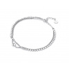 For Silver Dvojitý náramok Srdce - Striebro 925