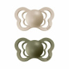 BIBS Couture anatomické cumlíky z prírodného kaučuku 2ks - veľkosť 1,Vanilla / Olive