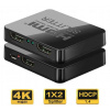 Adaptér OEM (splitter) HDMI 1-2 porty , s napájaním z USB, 4K, FULL HD, 3D