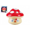 Teddies houba projekční plast na baterie se světlem zvukem v krabičce 17x17x15 cm
