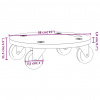 vidaXL Transportné vozíky 2 ks, okrúhle Ø38x11,5 cm 250 kg - Sivá - 118166-64855