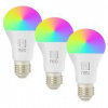 Inteligentná žiarovka Immax NEO LITE 3x Smart žiarovka LED E27 9W RGB+CCT farebná a biela, stmievateľná, WiFi