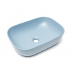 Swiss aqua technologies Umyvadlo na desku SAT Infinitio 45,5x32,5 cm tmavě modrá mat bez přepadu SATINF4532DBLM