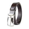 Pánsky kožený opasok SILVER RIDE, šírka 3.3cm, Slovenská výroba - tmavo hnedá