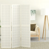 zahrada-XL Skladací paraván s 3 panelmi, japonský štýl 120x170 cm biely 352087