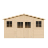 Timbela Drevený záhradný domček M332+M332G s podlahou, 401 x 199 cm