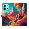 Flip pouzdro iSaprio - Xiaomi Redmi 15C - Colorful Mountains s kapsičkami na karty (Flipové knížkové pouzdro, obal, kryt iSaprio s přihrádkami na karty a motivem)