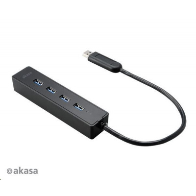 AKASA HUB USB Connect 4SX, 4x USB 3.0, externé AK-HB-08BK Akasa