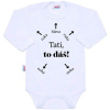 Body s potlačou New Baby Tati, to dáš! - Biela - 62 (3–6m)