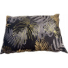 Obliečka na vankúš - Lastilo Dekoratívny vankúš 50 x 30 cm (Velvet vankúš 40x60 Davos čierne listy+zlato)