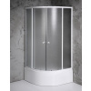 AQUALINE - ARLEN štvrťkruhová sprchová zástena 900x900, sklo Brick BTR903