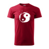 Sablio Tričko s potlačou Yin Yang - červené 5XL