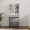 zahrada-XL Toaletný stolík s LED sivý dub sonoma 60x40x140 cm 820443