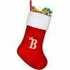 Vianočná ponožka Veľká 45 cm Červená na Vianoce s písmenom „B“