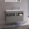KEUCO Stageline závesná skrinka pod umývadlo, 1 zásuvka + 1 priehradka, 1000 x 490 x 625 mm, inox matný, 32872290000
