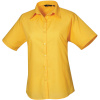 Premier Košile PR 302, popelínová, krátký rukáv, dámská COT390302a392j-sunflower 5XL Slunečnice
