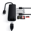 AppleMix SATECHI dokovacia stanica/rozbočovač pre Apple MacBook - USB-C na USB-C + 2x USB-A + HDMI + ethernet - čierna