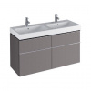 KERAMAG ICON Skrinka pod dvojumývadlo, závesná, 119 x 62 x 47,7 cm, platinum GEB 840522000