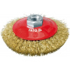 Yato | Kartáč drátěný boční M14 x 100 mm pomosazený drát YT-4761