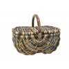 Ratanový koš na piknik s šedo hnědým žíháním
