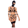 Bad Kitty Harness Strap Set with 4 Arm Cuffs & Mask