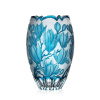 Bohemia Crystal Ručne brúsená váza Magnolia Azur 305mm