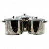 Perfect Home 11856 Nerezová súprava hrncov so sklenenou pokrievkou
