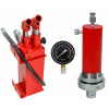 Hydraulický lis - Čerpadlo a valec 2. stupňa+tlakový tlakový meradlo 30T (Benbow Pro 602 Regulátor tlaku 1/4 7bar)