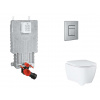 Grohe Uniset Set predstenovej inštalácie, klozetu, dosky SoftClose a tlačidla Skate Cosmopolitan, kefovaná nerezová oceľ SANI15BB2112-GR