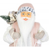 Dekorácia MagicHome Vianoce, Santa, s darčekom, ružovo-hnedý, 60 cm