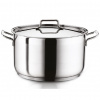 Nerezový hrniec s kovovou pokrievkou 22 cm