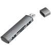 LogiLink UA0394 USB 3.1 hub (Gen 2) s hliníkovým krytom, so zabudovanou čítačkou SD kariet, so stavovými LED sivá space; UA0394