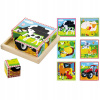 BABU Obrázkové kocky Zvieratká na farme, 9 kociek