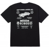 pánske tričko HUF RIM AND WHEEL INC TEE Black L