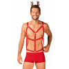 Obsessive Pánský sexy kostým Mr. Reindy Christmas Červená S/M