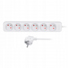 Solight 6 zásuviek 5m biela PP63