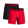 Pánske Boxerky UNDER ARMOUR UA TECH 6IN 2 PACK 1363619-600 – Červená